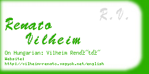 renato vilheim business card